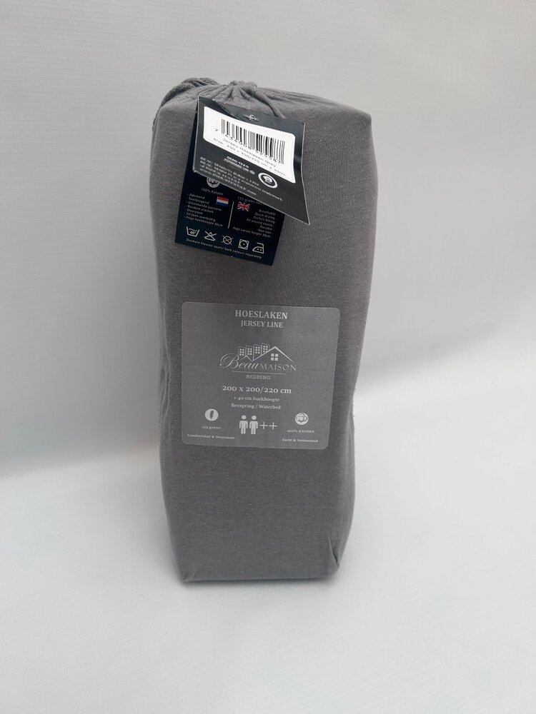 Beau Maison Split Topper Jersey Fitted Sheet Gray