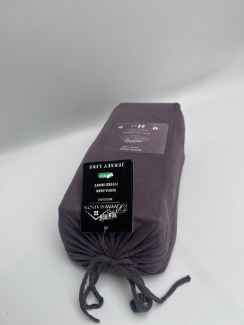 Beau Maison Split Topper Fitted Sheet Anthracite Jersey