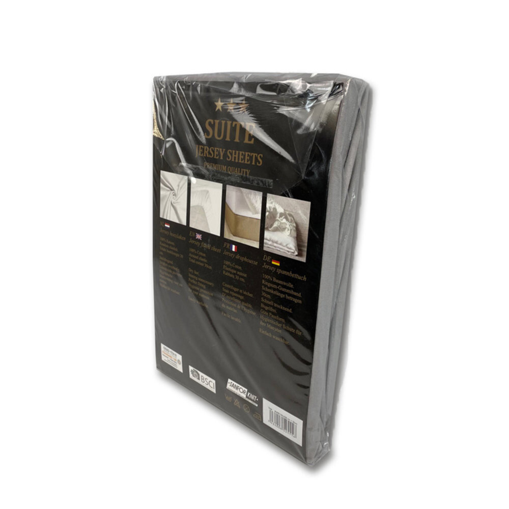 Suite Sheets Jersey-Spannbetttuch Grau SALE Suite Sheets Jersey-Spannbetttuch Grau SALE