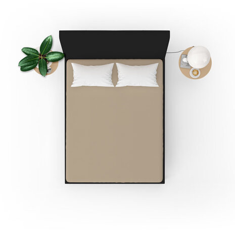 Suite Sheets Jersey-Spannbetttuch Taupe
