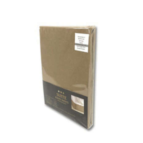 Suite Sheets Jersey-Spannbetttuch Taupe