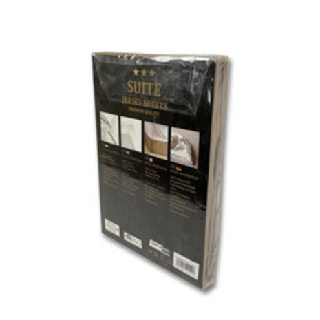 Suite Sheets Jersey-Spannbetttuch Taupe