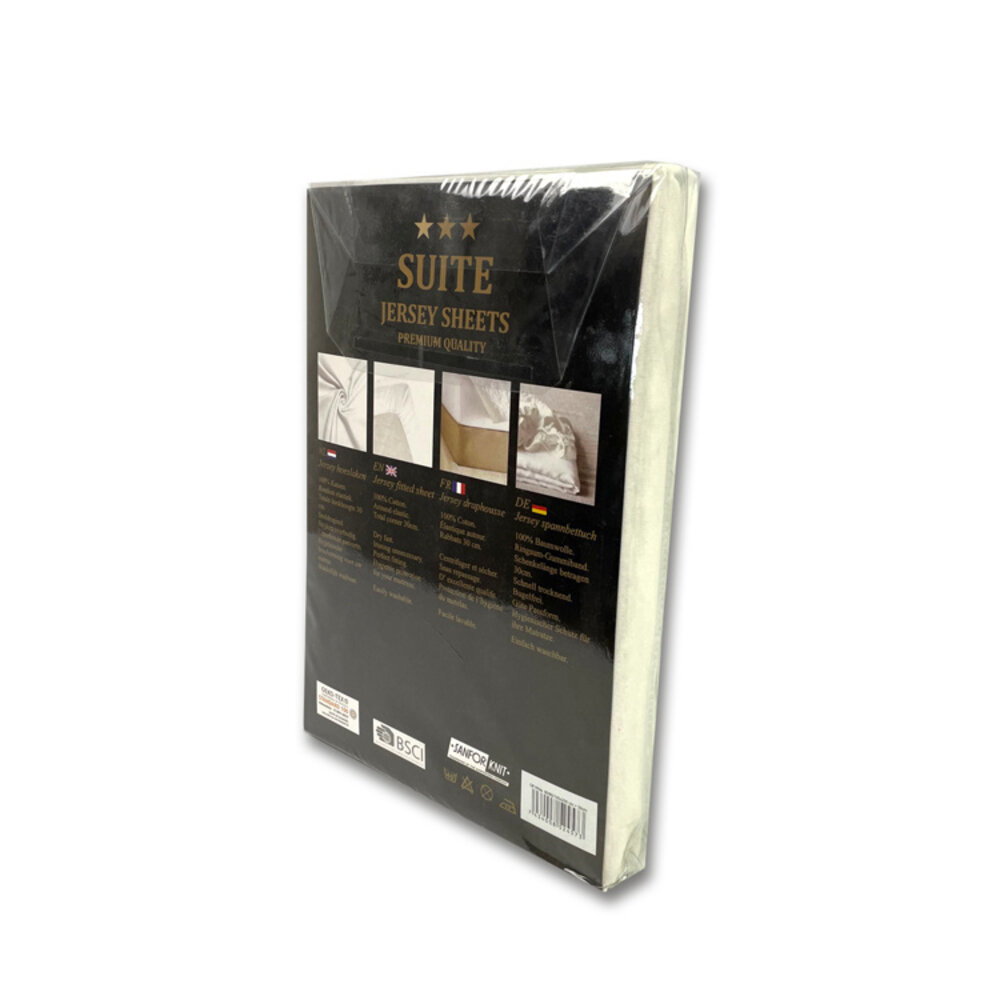 Suite Sheets Jersey Fitted Sheet Cream Suite Sheets Jersey Fitted Sheet Cream