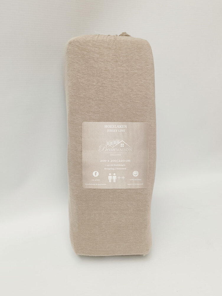 Beau Maison Jersey Fitted Sheet Taupe