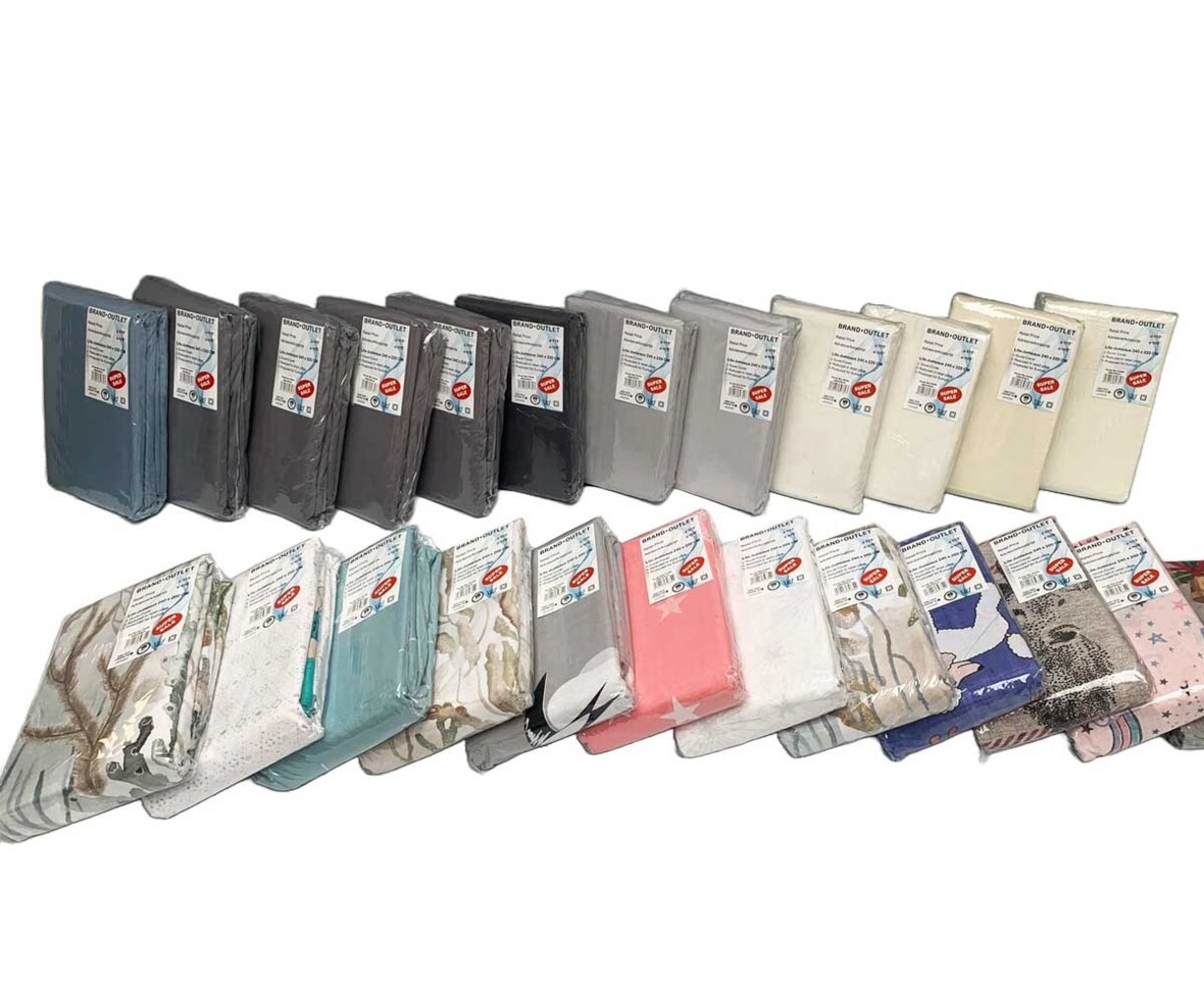 Stock Sortierte Baumwoll-Bettbezüge mit Druckmotiven - Regenerated Cotton Stock Sortierte Baumwoll-Bettbezüge mit Druckmotiven - Regenerated Cotton