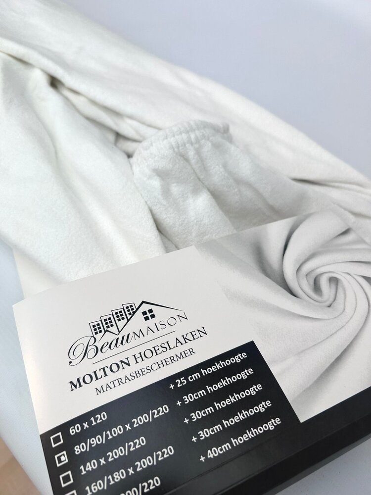 Beau Maison Mattress protector - Molton Fitted Sheet 180 grams per m2