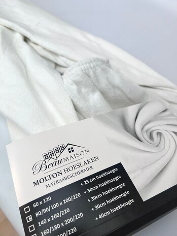 Beau Maison Mattress protector - Molton Fitted Sheet 180 grams per m2