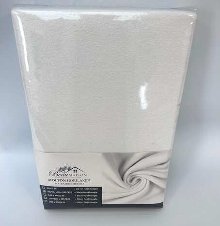 Beau Maison Mattress protector - Molton Fitted Sheet 180 grams per m2