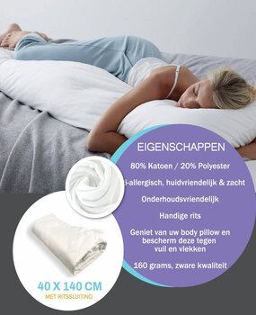 Beau Maison Molton Pillowcase Body Pillow 40 x 140 cm