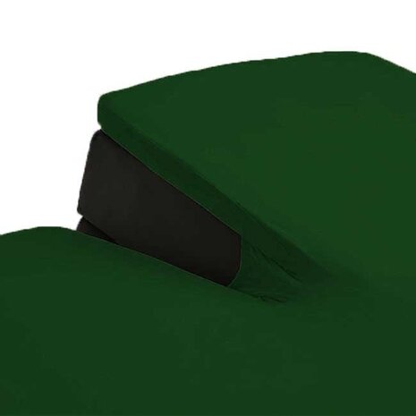 Beau Maison Double Woven Jersey Split Topper Fitted Sheet Green Beau Maison Double Woven Jersey Split Topper Fitted Sheet Green