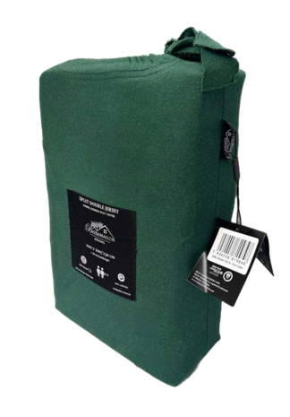 Beau Maison Dubbel Geweven Jersey Split Topper Hoeslaken Groen Beau Maison Dubbel Geweven Jersey Split Topper Hoeslaken Groen