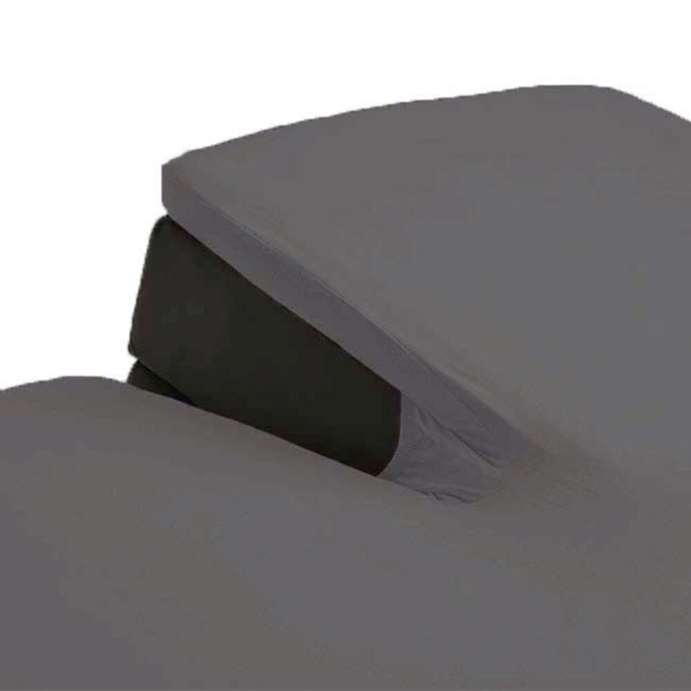 Beau Maison Dubbel Geweven Jersey Split Topper Hoeslaken Antraciet