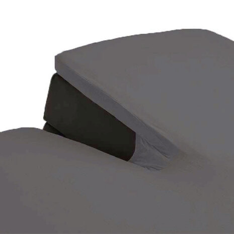 Beau Maison Dubbel Geweven Jersey Split Topper Hoeslaken Antraciet