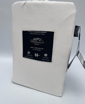 Beau Maison Split Topper Double Jersey Fitted Sheet White