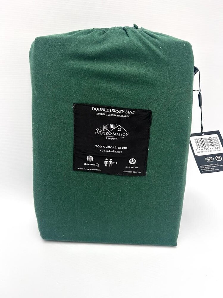 Beau Maison Doppel-Jersey-Spannbetttuch Waldgrün Beau Maison Doppel-Jersey-Spannbetttuch Waldgrün