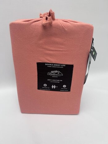 Beau Maison Doppelt gewebtes Jersey-Spannbetttuch Nude Pink