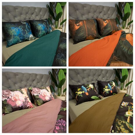 Inspirations Cotton duvet cover Night Peacock