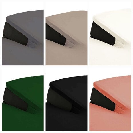 Beau Maison Dubbel Geweven Jersey Split Topper Hoeslaken Groen Beau Maison Dubbel Geweven Jersey Split Topper Hoeslaken Groen