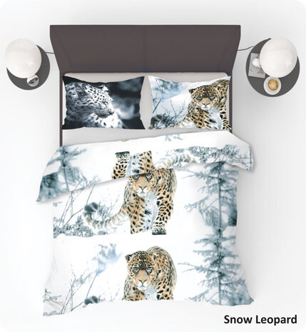 Refined Bedding Schneeleoparden-Bettbezug Refined Bedding Schneeleoparden-Bettbezug