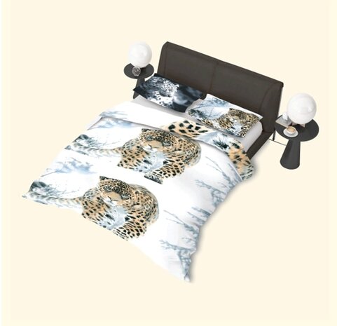Refined Bedding Snow Leopard Duvet Cover