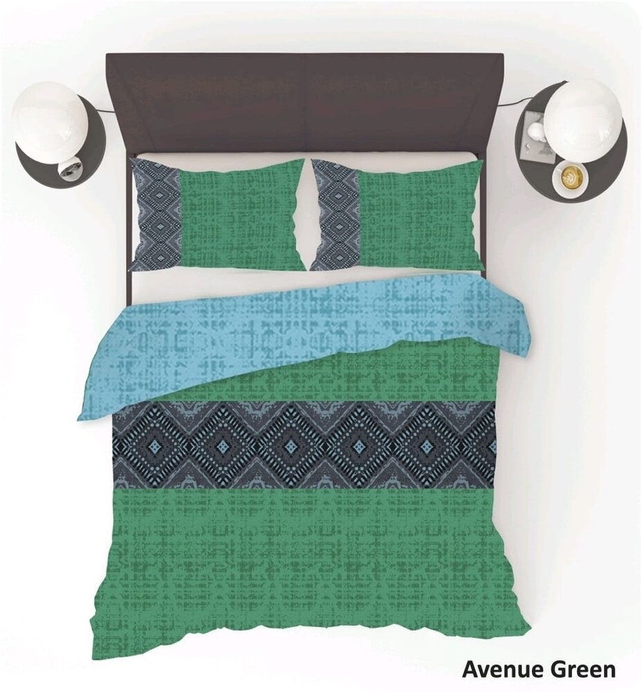 Refined Bedding Avenue Groen Dekbedovertrek
