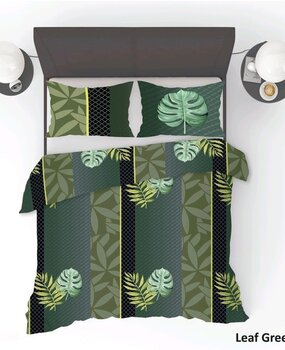 Refined Bedding Dekbedovertrek Leaf Green