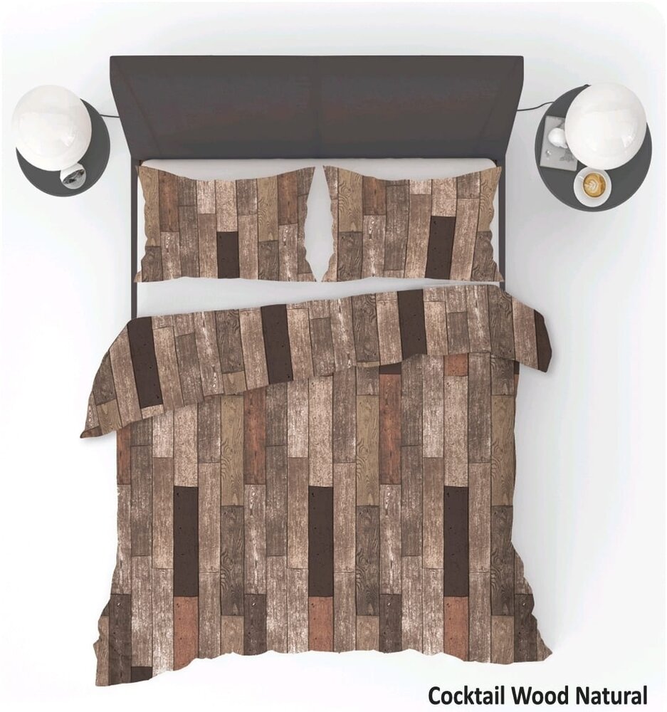 Refined Bedding Cocktail Wood Natural Duvet Cover
