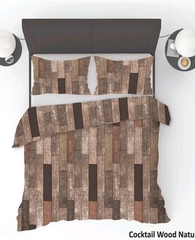 Refined Bedding Dekbedovertrek Cocktail Wood Natural