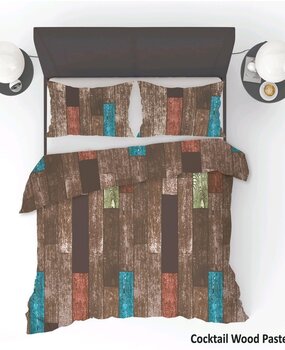 Refined Bedding Bettbezug Cocktail Wood Pastell