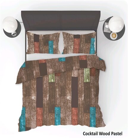 Refined Bedding Cocktail Wood Pastel Duvet Cover