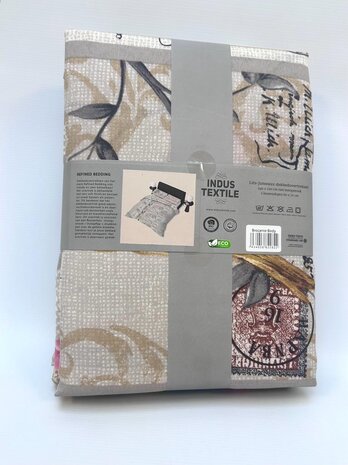 Refined Bedding Brocante Dekbedovertrek met vogels en vlinders