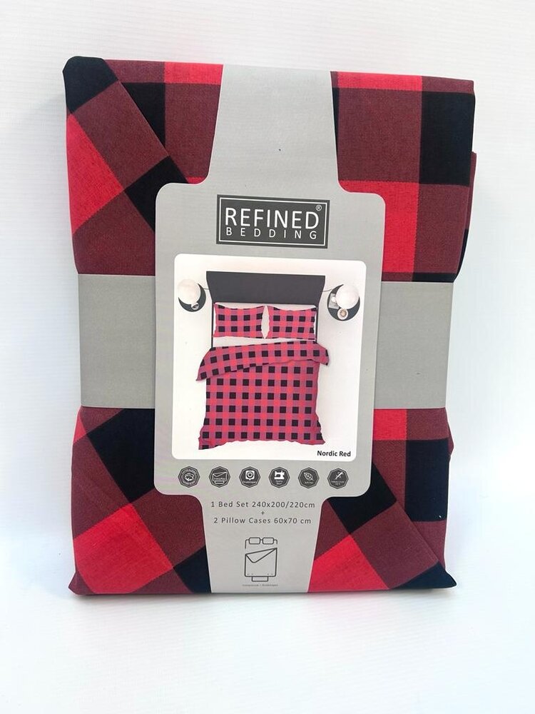 Refined Bedding Nordischer roter Bettbezug Refined Bedding Nordischer roter Bettbezug