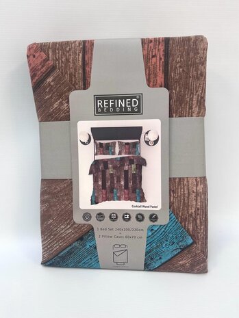 Refined Bedding Cocktail Wood Pastel Dekbedovertrek
