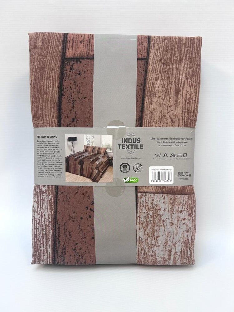 Refined Bedding Cocktail Wood Naturel Dekbedovertrek Refined Bedding Cocktail Wood Naturel Dekbedovertrek
