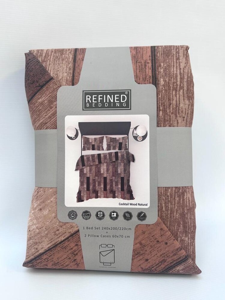 Refined Bedding Cocktail Wood Natural Duvet Cover