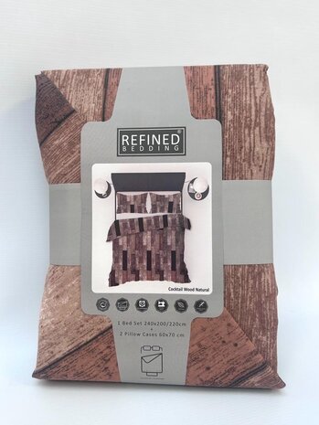 Refined Bedding Cocktail Wood Natural Duvet Cover