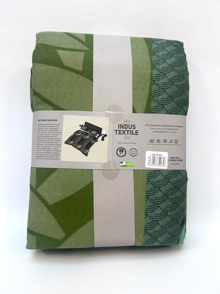 Refined Bedding Leaf Groen Dekbedovertrek
