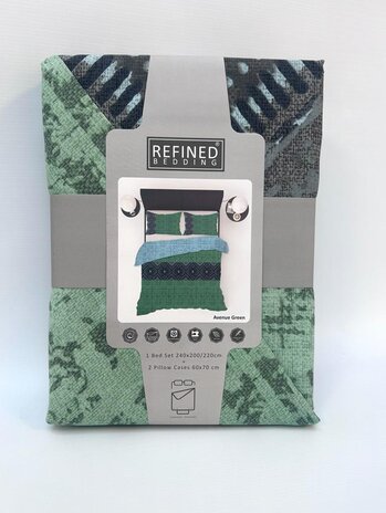 Refined Bedding Avenue Green Duvet Cover