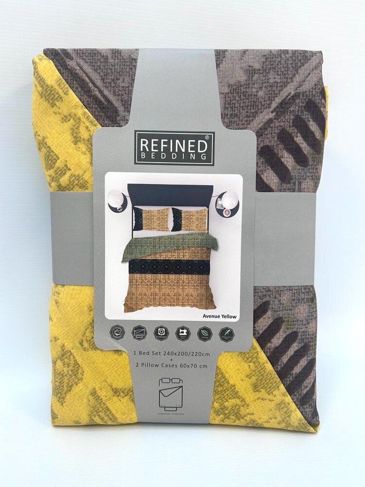 Refined Bedding Avenue Geel Dekbedovertrek