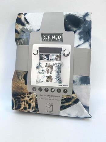 Refined Bedding Snow Leopard Duvet Cover