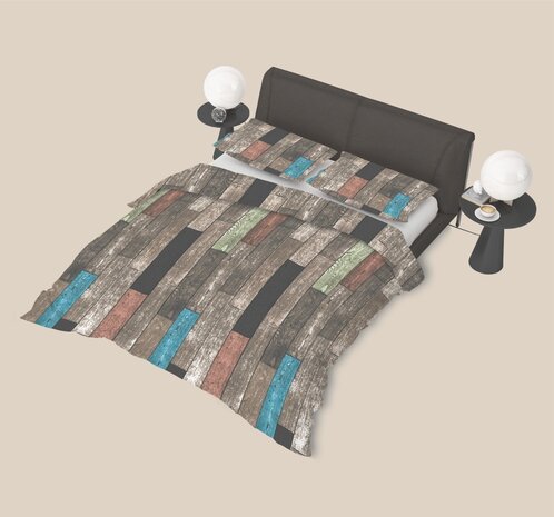Refined Bedding Cocktail Wood Pastel Dekbedovertrek