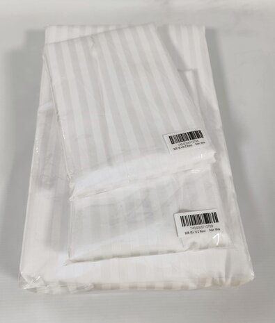 Beau Maison Hotellinnen Wit Satin Stripe (bulk packing) Beau Maison Hotellinnen Wit Satin Stripe (bulk packing)