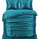 Beauty Silk Duvet cover Satin Aqua