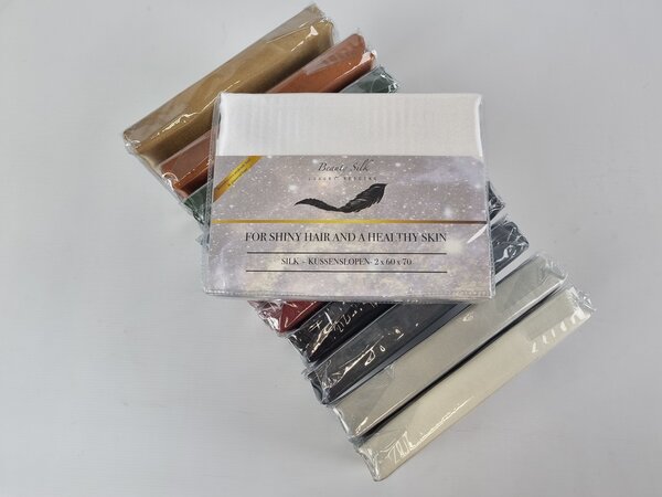 Beauty Silk Kussenslopen Satijn Assorti Beauty Silk Kussenslopen Satijn Assorti
