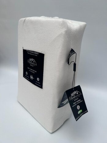 Beau Maison Doppelt gewebtes Jersey-Split-Topper-Spannbettlaken in Perlweiß Beau Maison Doppelt gewebtes Jersey-Split-Topper-Spannbettlaken in Perlweiß