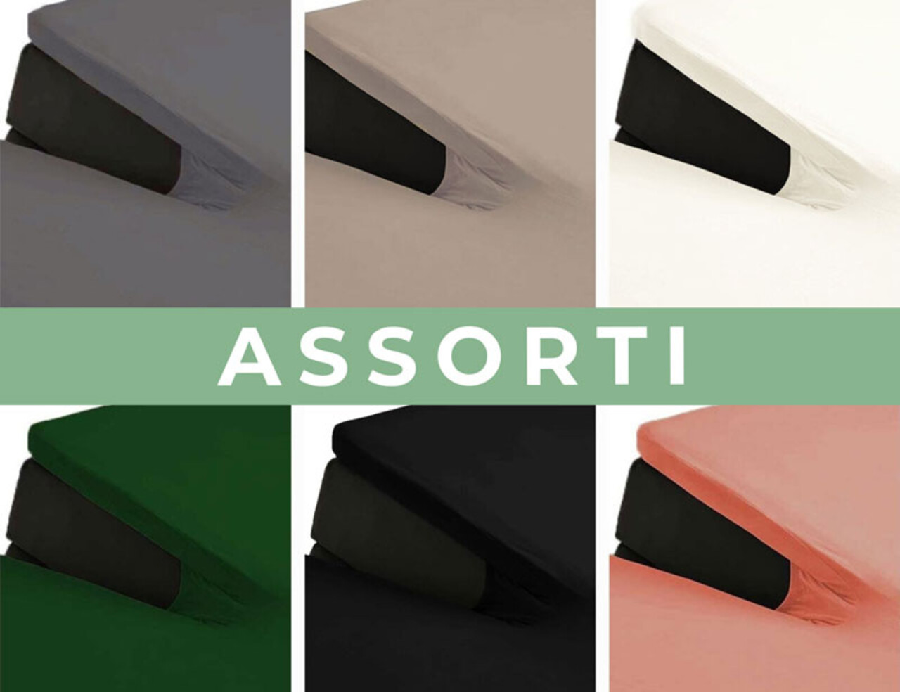 Beau Maison Assorted Split Topper Double Jersey Fitted Sheet Beau Maison Assorted Split Topper Double Jersey Fitted Sheet