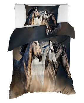 Beau Maison Horse Duvet Cover Cotton Satin