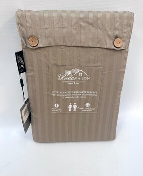 Beau Maison Hotellinnen Taupe Katoen Satijn