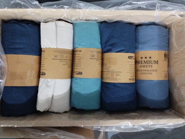 Stock Fitted Sheet Cotton Assorted (roll) - Recycled Cotton Stock Fitted Sheet Cotton Assorted (roll) - Recycled Cotton