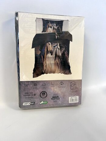 Beau Maison Satin Duvet Cover Horses Beau Maison Satin Duvet Cover Horses